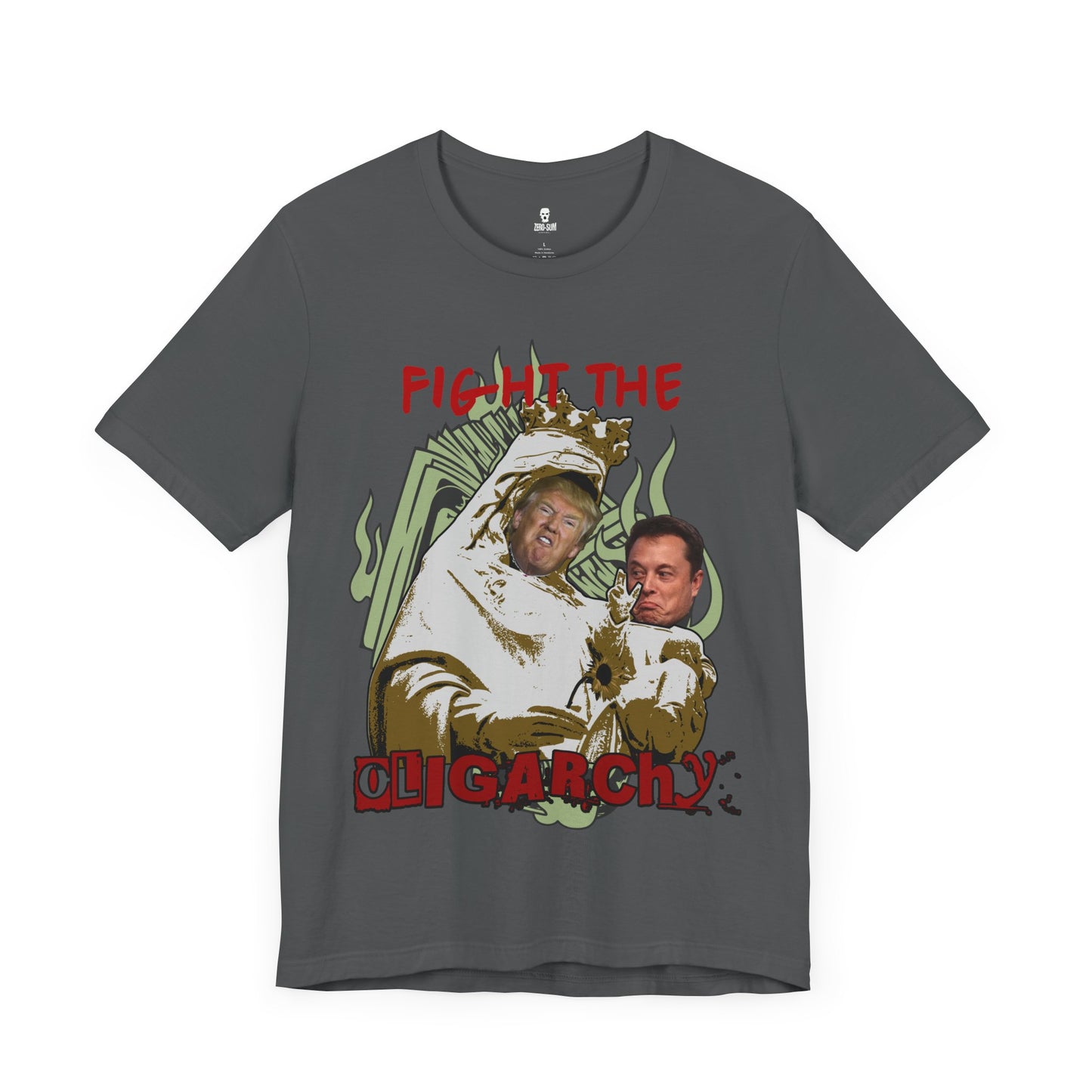 Fight the Oligarchy Unisex Tee - Casual Activist Shirt, Streetwear, Political Statement, Gift for Change Makers, Comfy Everyday Wear