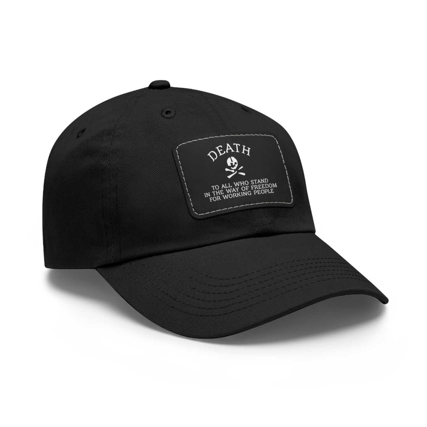 Trendy Dad Hat with Leather Patch - Edgy Fashion Accessory for Casual Wear, Gift for Him, Outdoor Activities, Summer Vibes, Cool Contrast
