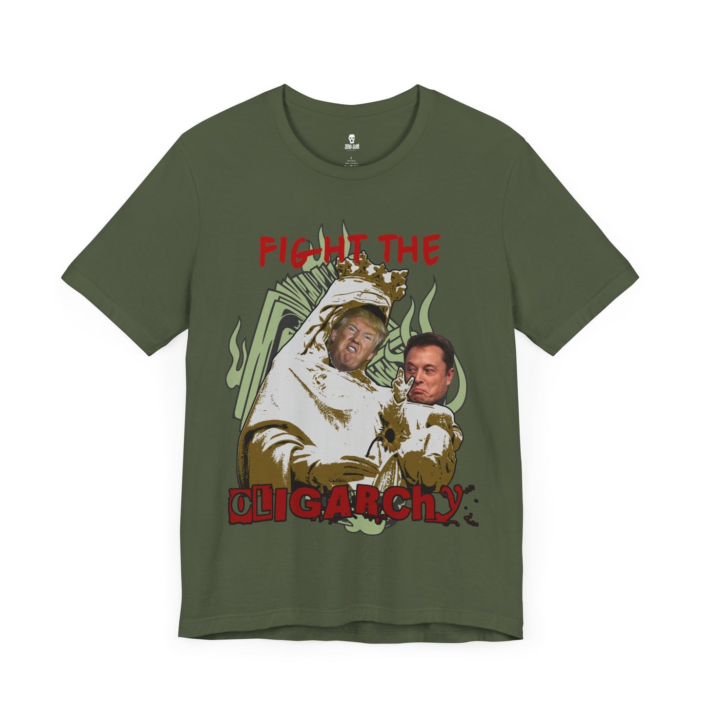 Fight the Oligarchy Unisex Tee - Casual Activist Shirt, Streetwear, Political Statement, Gift for Change Makers, Comfy Everyday Wear
