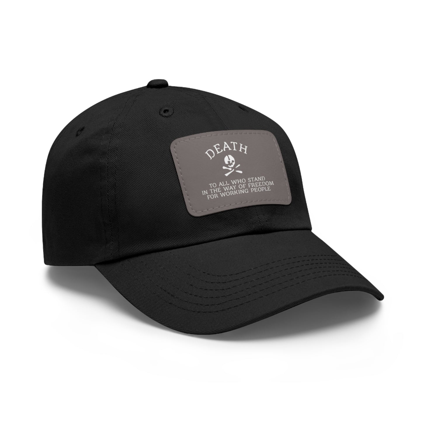 Trendy Dad Hat with Leather Patch - Edgy Fashion Accessory for Casual Wear, Gift for Him, Outdoor Activities, Summer Vibes, Cool Contrast