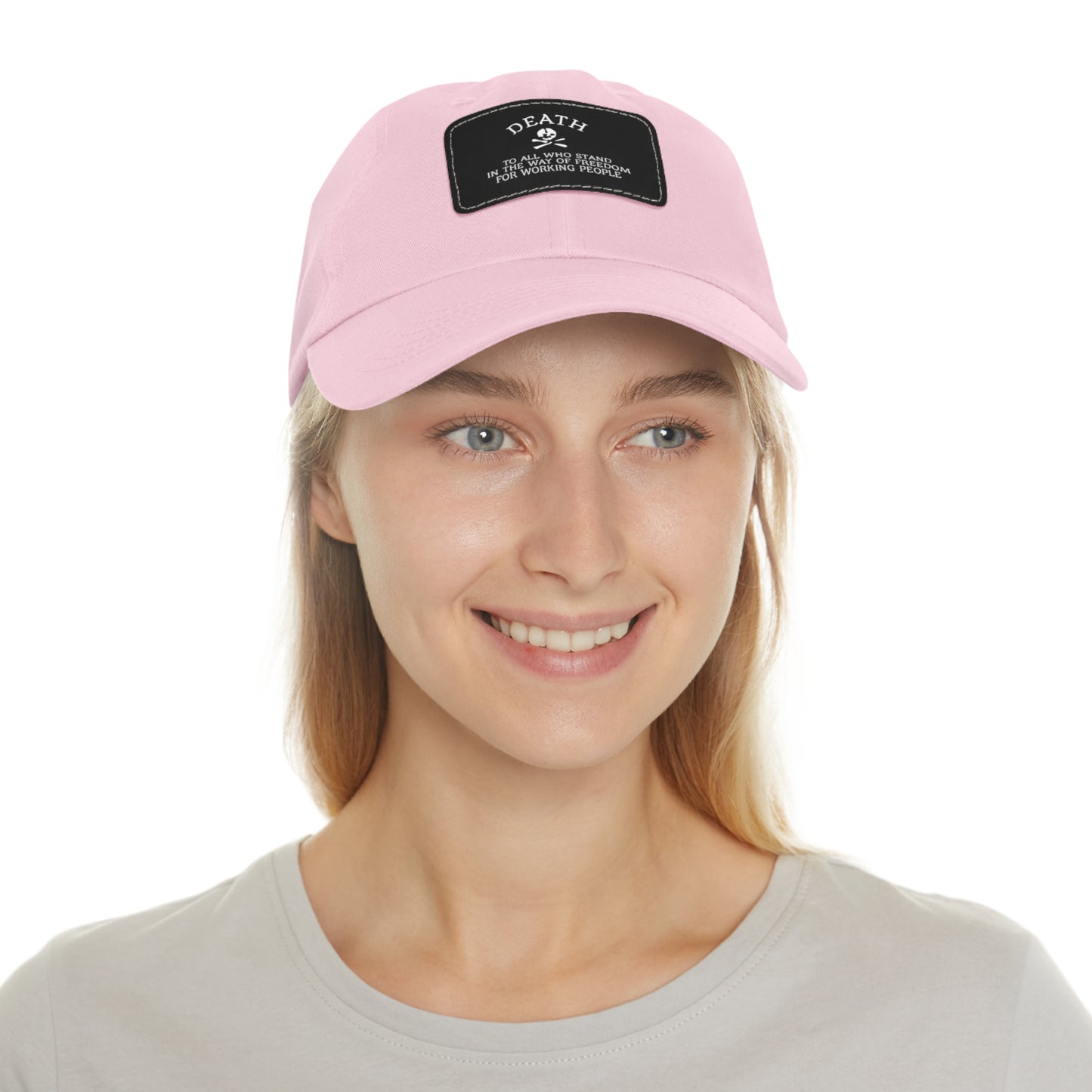 Trendy Dad Hat with Leather Patch - Edgy Fashion Accessory for Casual Wear, Gift for Him, Outdoor Activities, Summer Vibes, Cool Contrast