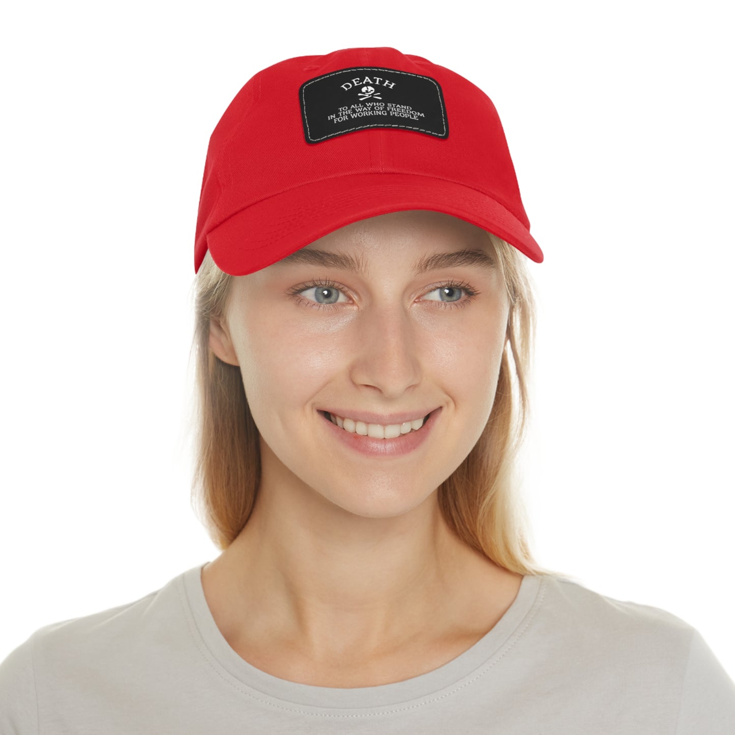 Trendy Dad Hat with Leather Patch - Edgy Fashion Accessory for Casual Wear, Gift for Him, Outdoor Activities, Summer Vibes, Cool Contrast