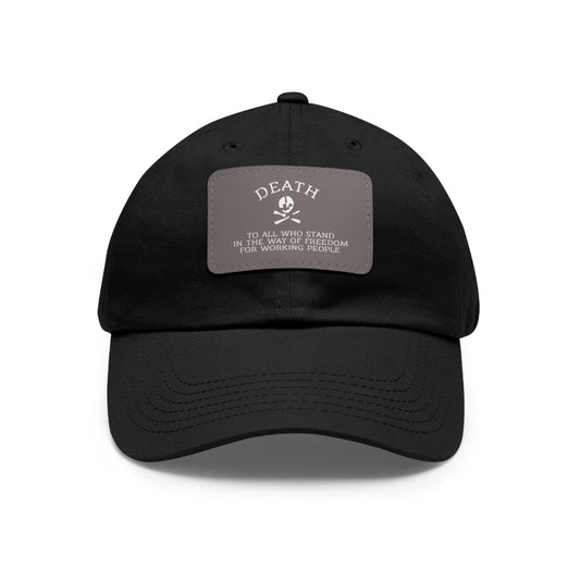 Trendy Dad Hat with Leather Patch - Edgy Fashion Accessory for Casual Wear, Gift for Him, Outdoor Activities, Summer Vibes, Cool Contrast