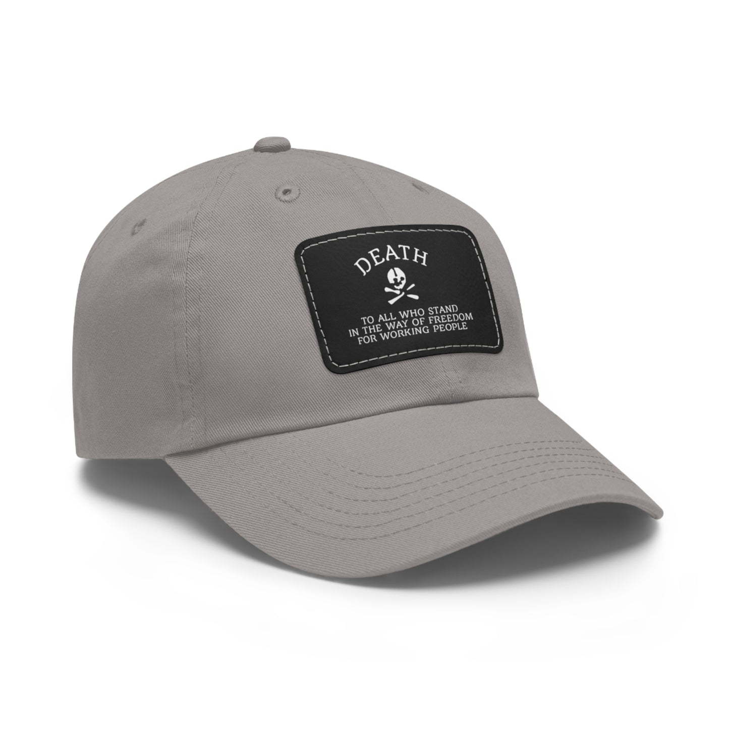 Trendy Dad Hat with Leather Patch - Edgy Fashion Accessory for Casual Wear, Gift for Him, Outdoor Activities, Summer Vibes, Cool Contrast
