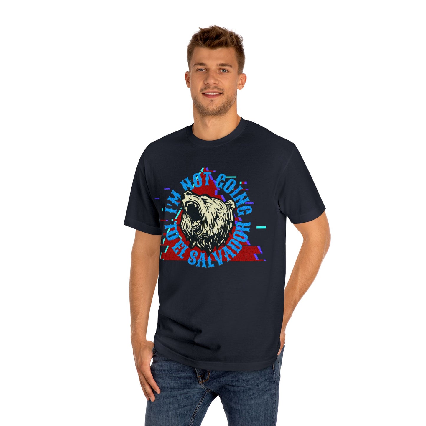 Retro Bear Graphic Tee - I'm Not Going to El Salvador Unisex Classic Tee, Casual Wear, Gifts for Him, Summer Style, Vintage Vibe