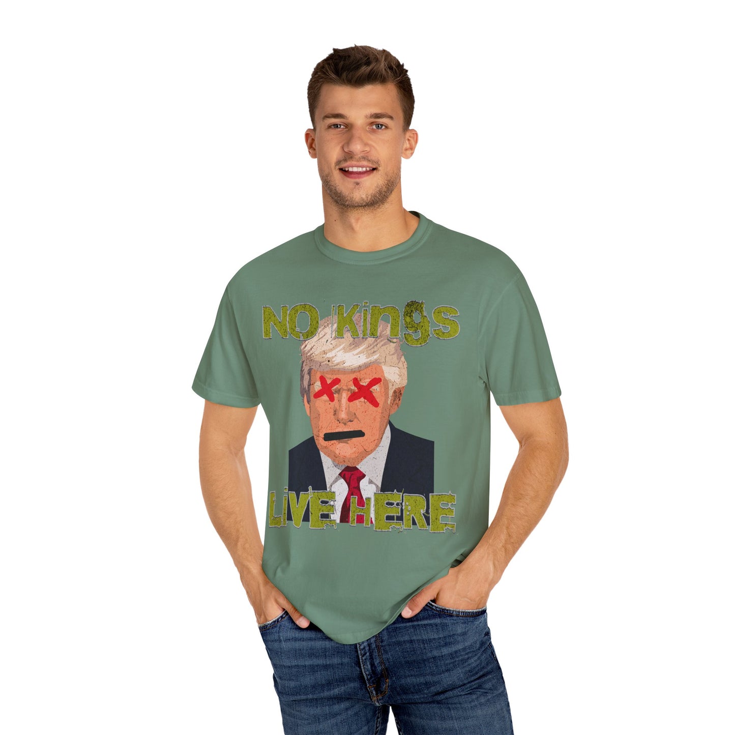 No Kings Live Here T-shirt, Funny Graphic Tee, Unisex Casual Wear, Political Statement Shirt, Gift for Activists