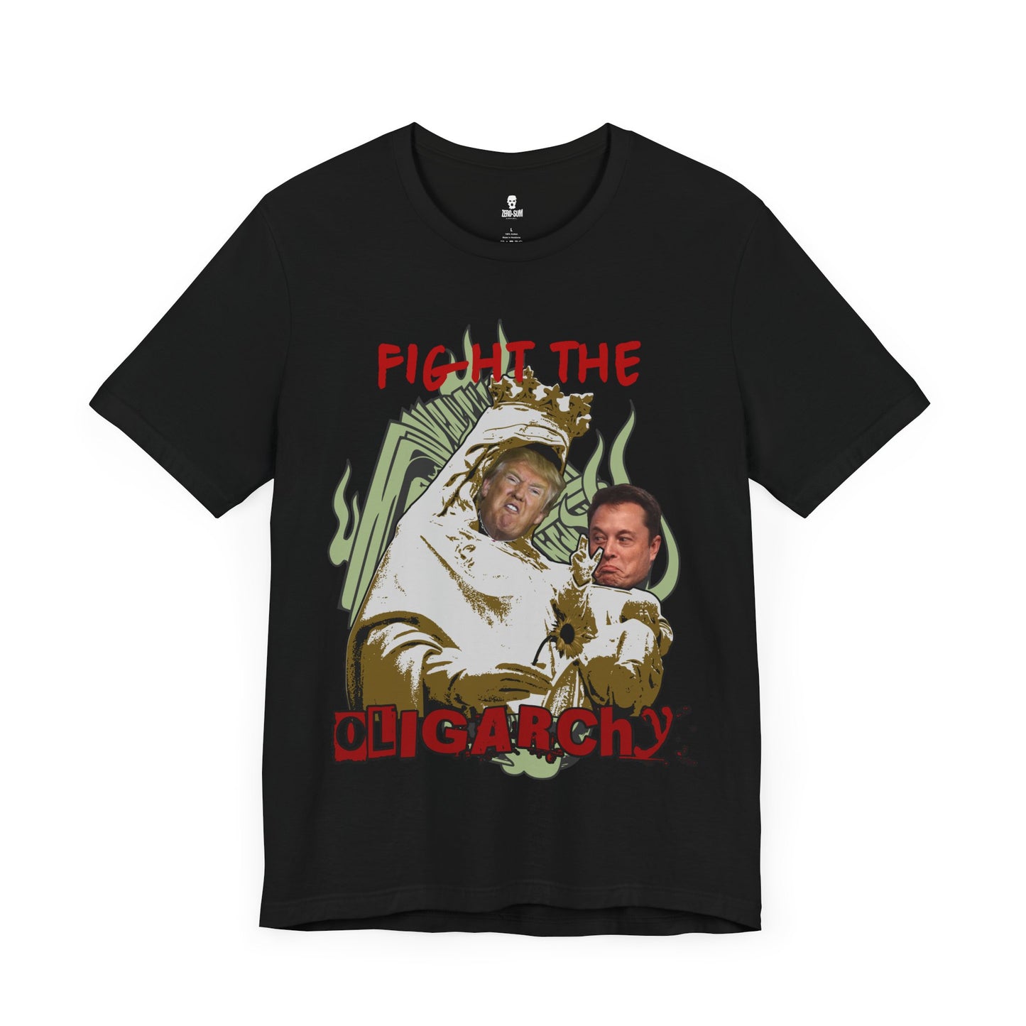 Fight the Oligarchy Unisex Tee - Casual Activist Shirt, Streetwear, Political Statement, Gift for Change Makers, Comfy Everyday Wear