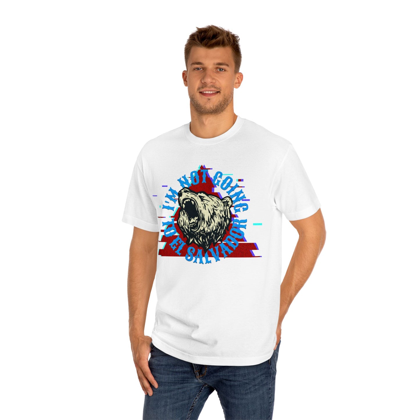 Retro Bear Graphic Tee - I'm Not Going to El Salvador Unisex Classic Tee, Casual Wear, Gifts for Him, Summer Style, Vintage Vibe