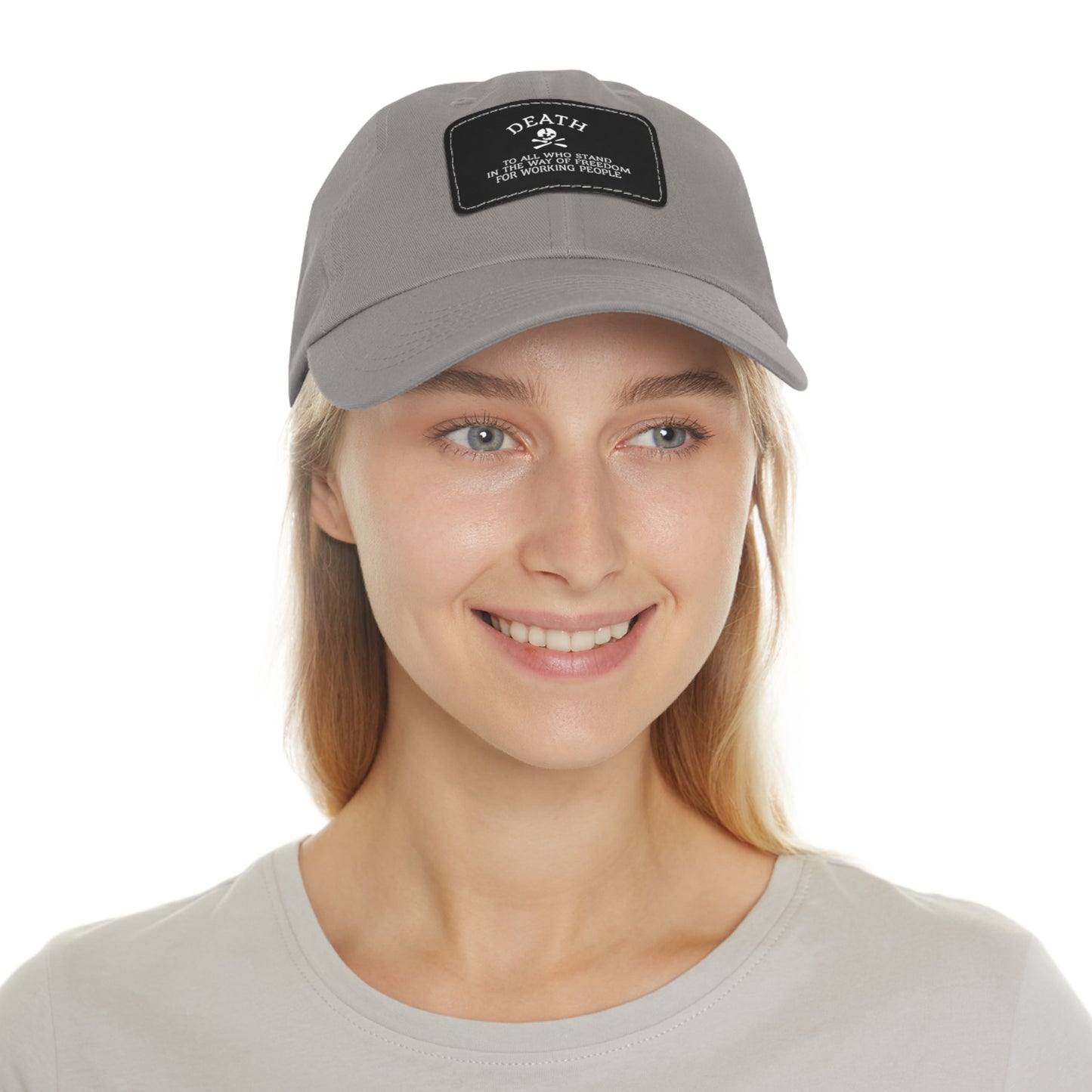 Trendy Dad Hat with Leather Patch - Edgy Fashion Accessory for Casual Wear, Gift for Him, Outdoor Activities, Summer Vibes, Cool Contrast