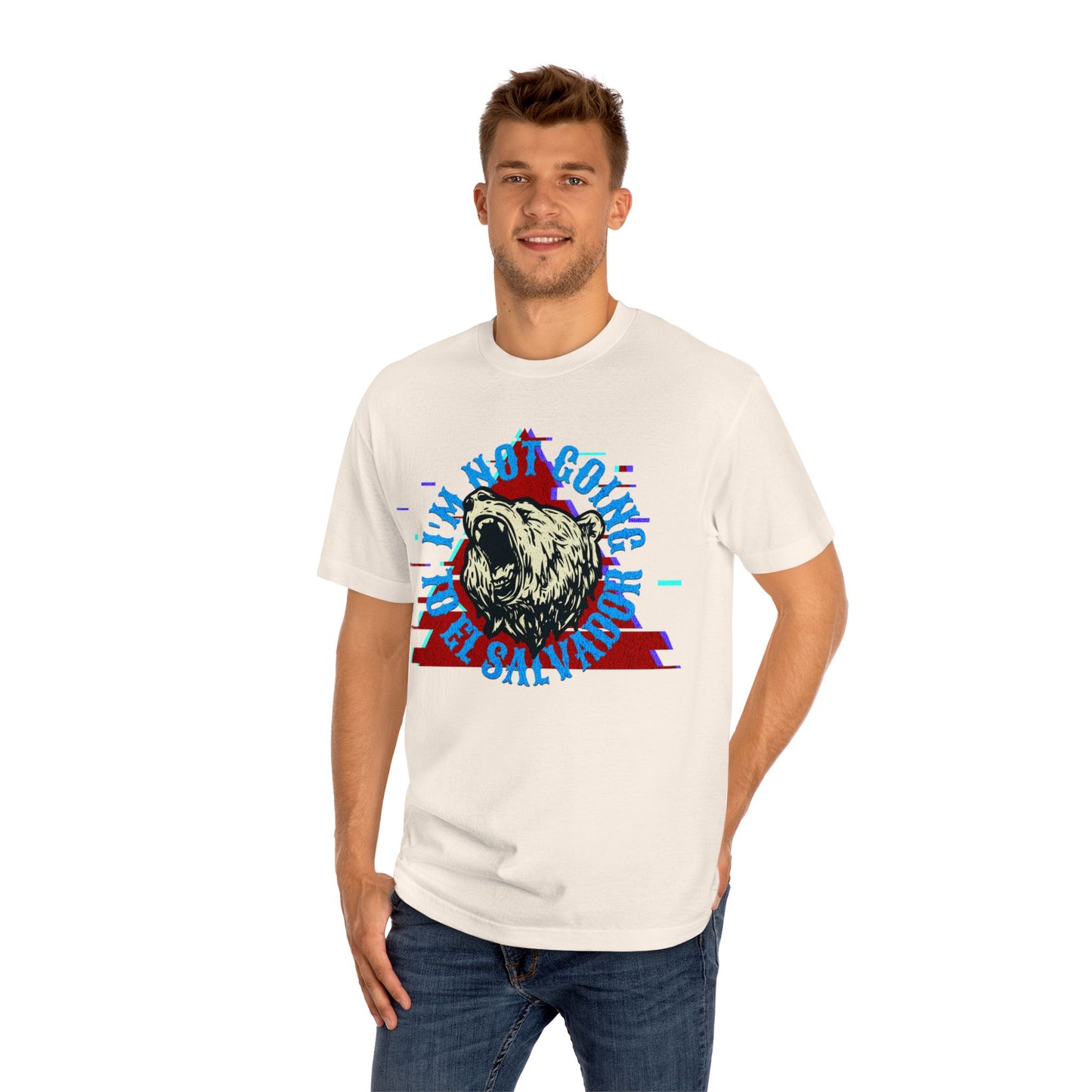 Retro Bear Graphic Tee - I'm Not Going to El Salvador Unisex Classic Tee, Casual Wear, Gifts for Him, Summer Style, Vintage Vibe