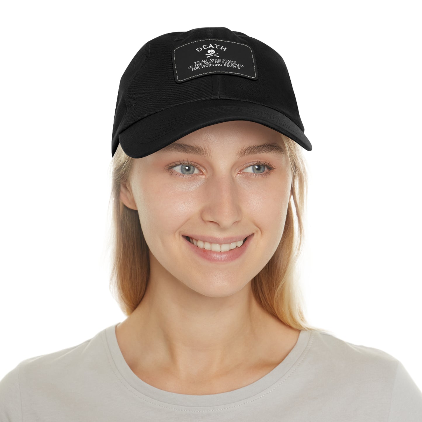 Trendy Dad Hat with Leather Patch - Edgy Fashion Accessory for Casual Wear, Gift for Him, Outdoor Activities, Summer Vibes, Cool Contrast