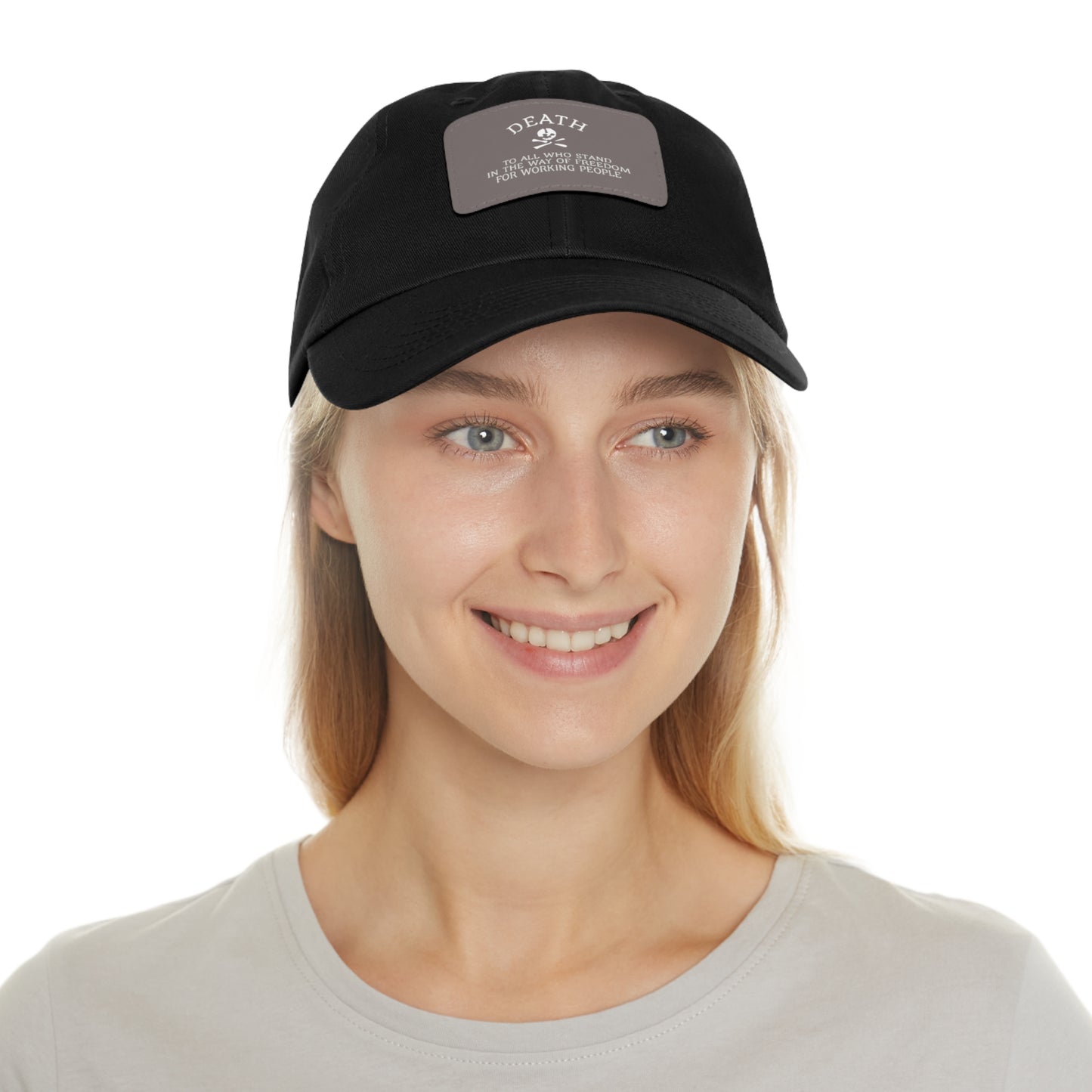 Trendy Dad Hat with Leather Patch - Edgy Fashion Accessory for Casual Wear, Gift for Him, Outdoor Activities, Summer Vibes, Cool Contrast